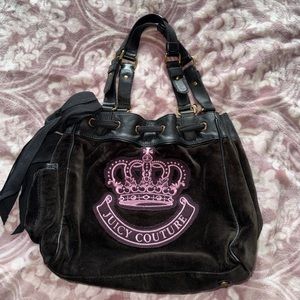 Vintage black and pink Juicy Couture Daydreamer bag